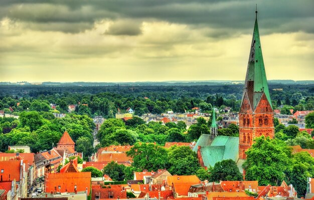 Foto aegidienkirche iglesia de san aegidien en lübeck, alemania