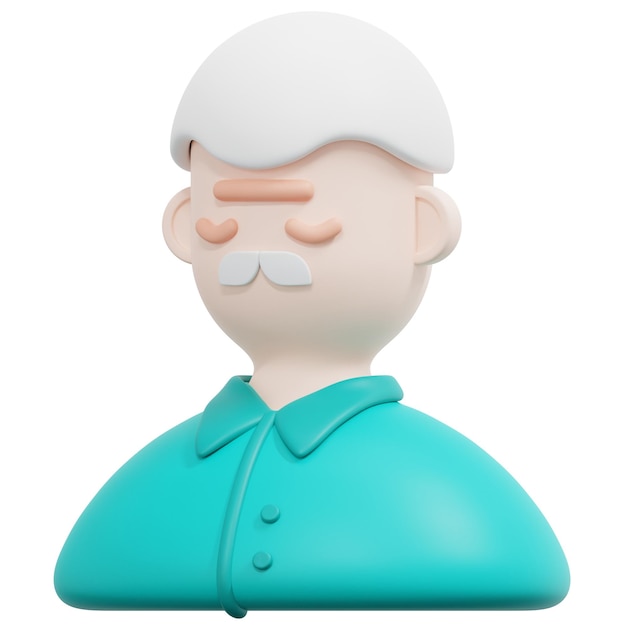ältere 3d-render-symbolillustration