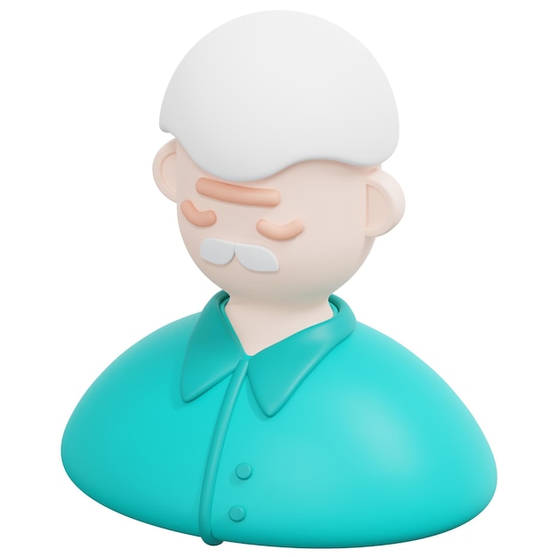 ältere 3d-render-symbolillustration