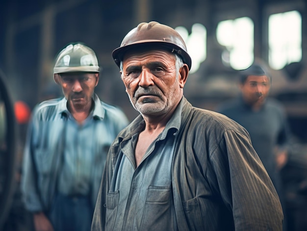 ältere Arbeiter in der Fabrik