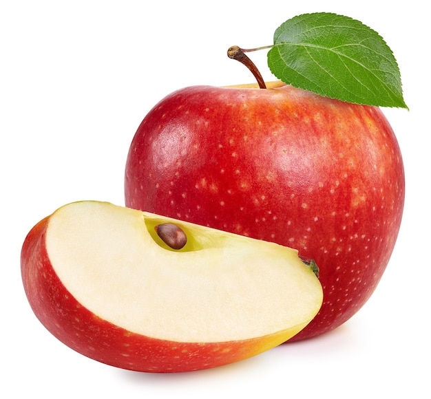 Äpfel isoliert auf Weiß mit Schnittpfad