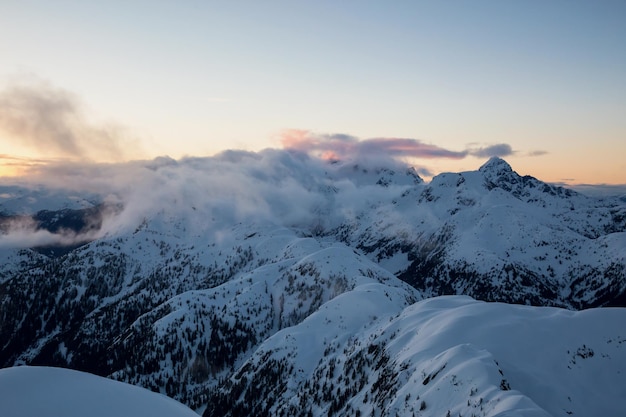 Aerial Mountain Landschaft Kanadischer Natur Hintergrund