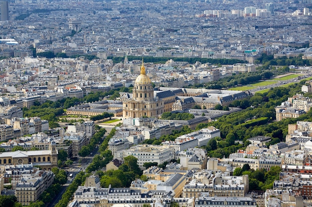 Aerial Paris Skyline und Invalides Frankreich