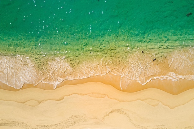 Aerial Serenity Beautiful Beach Sand de cima