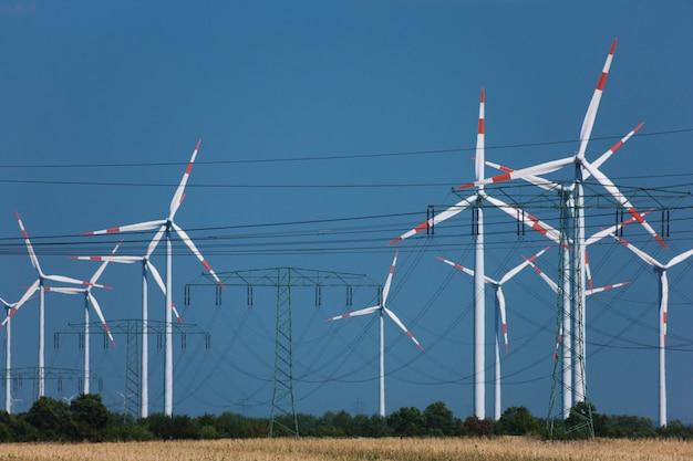 Aerogeneradores en fuerte bruma de calor (!)