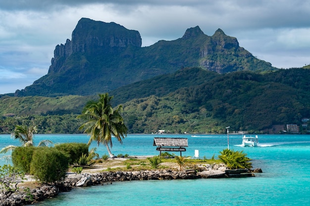 Aeroporto da ilha de Bora bora Polinésia