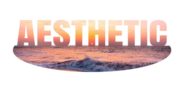 Ästhetischer png-Wort-Aufkleber mit weißem Rand und durchsichtigem Hintergrund