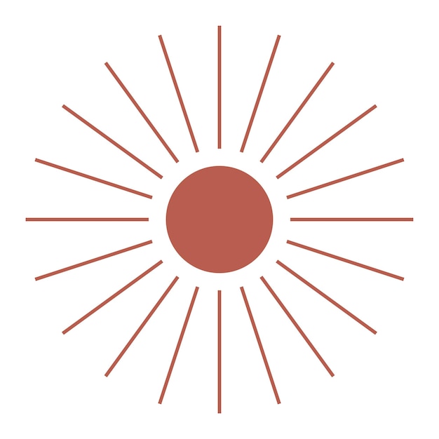 Ästhetischer Sunburst-PNG-Aufkleber mit durchsichtigem Hintergrund