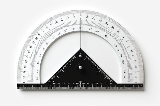 Foto Ätherische geometrie harmonische linien und winkel eines protaktors auf weißem oder png-transparentem hintergrund