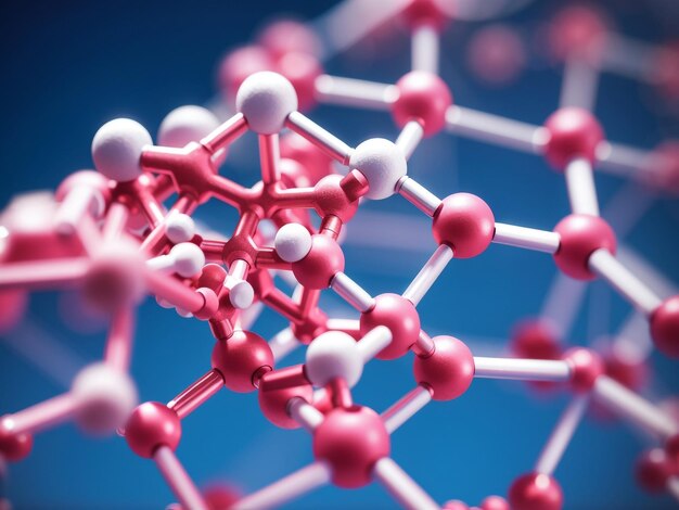 Foto Ätherische rosa struktur abstract atomische oder molekulare anordnung