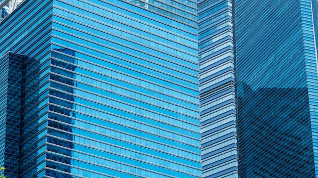 äußere Muster blaue Glaswand moderne Gebäude