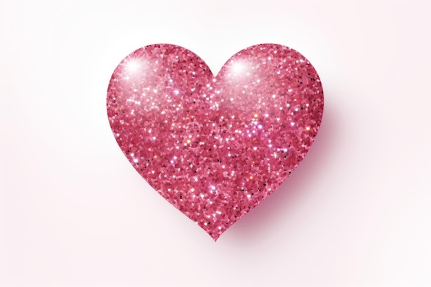 Afecto rosado Corazón reluciente que simboliza el amor 124