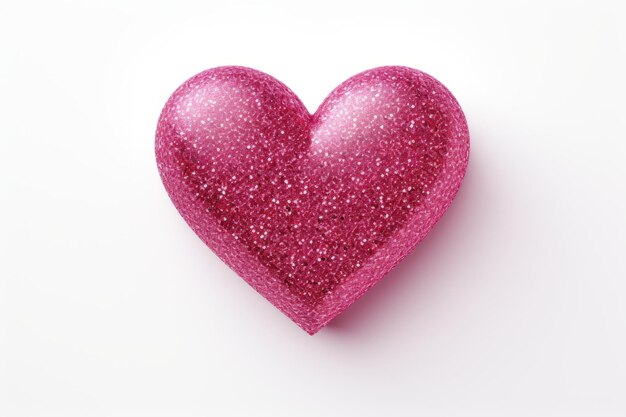 Afecto rosado Corazón reluciente que simboliza el amor 154