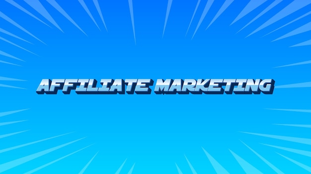 Affiliate Marketing 3D-Blauer Text