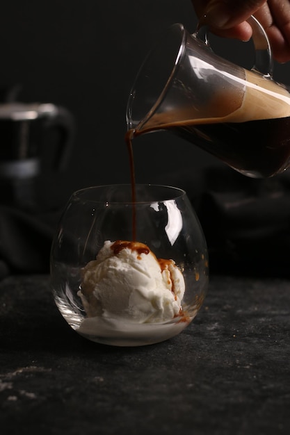 Affogato Bebida de café con helado