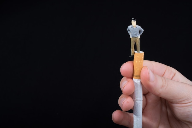 Afiche del Día Mundial sin Tabaco para el concepto de no fumar