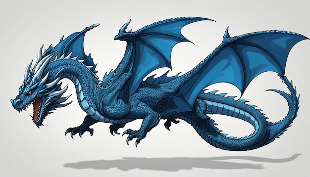 AFierceBlue Dragon Flying gerado pela AI Tools