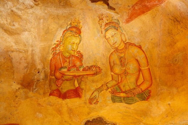 Foto afrescos de sigiriya