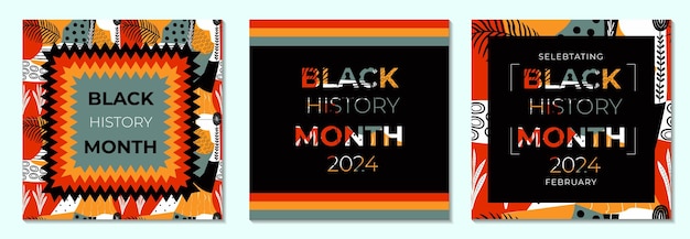 African American Black History Month Ferienkonzept (Afrikanisch-amerikanischer Monat der schwarzen Geschichte)