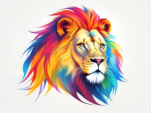 afrika kunstwerk farbenfrohe farben grafische indische könig leo löwe säugetier mane malen post