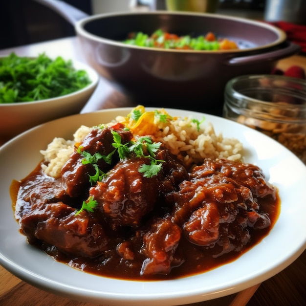 afrikanische braune Sauce mit