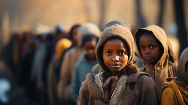 Foto afrikanische kinder auf dem land