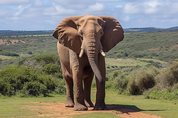 afrikanischer Elefant Loxodonta africana Stier männlicher Addo Elefant Park