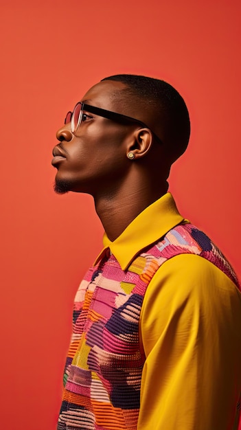 Afrikanischer Mann mit Brille