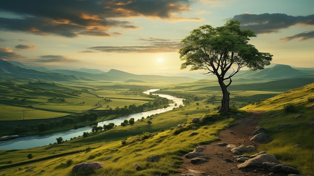 Afrikanisches Landschafts-HD-Hintergrundbild