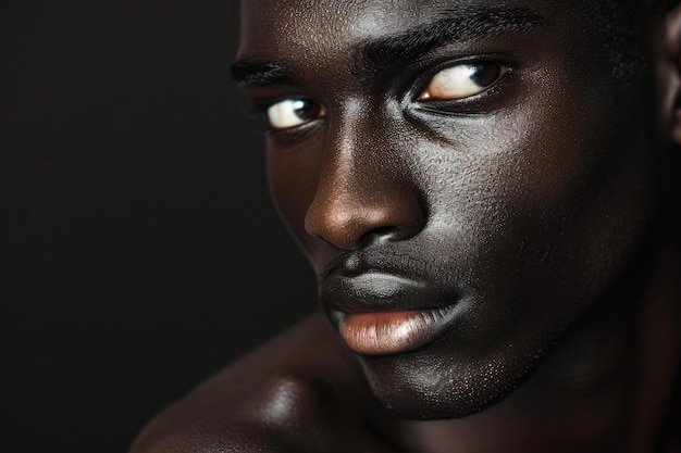 Afrikanisches Modell glänzender Mann Generate Ai