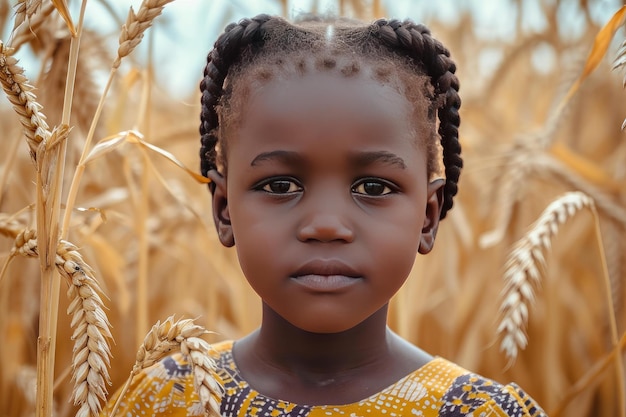 Afrikanisches Weizenfeld für Kinder Generate Ai