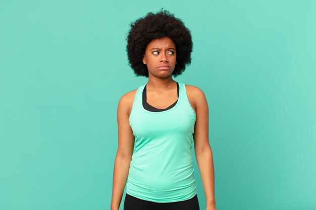 afro negro un concepto de fitness