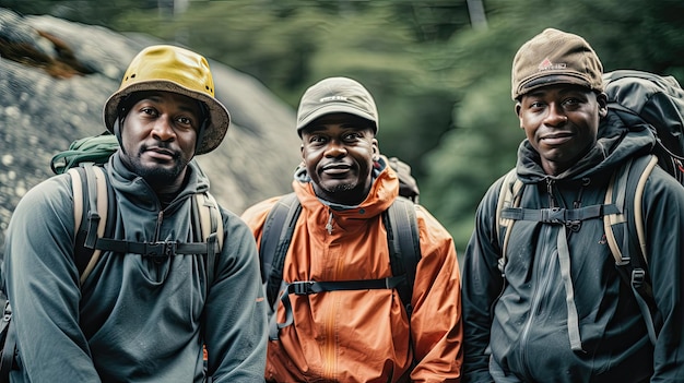 Afroamerikanische Bergsteiger nutzen ihre Leidenschaft für die Natur, um zukünftige Generationen zu inspirieren und die Vielfalt in Außenbereichen zu fördern. Generiert durch KI