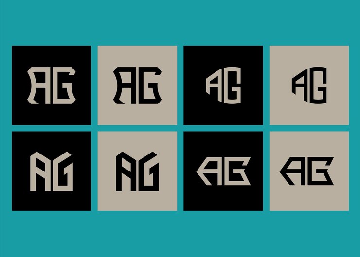 Foto ag modelo inicial de ícone vetorial de design de logotipo moderno