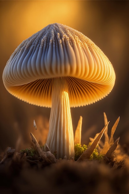 Agaricus silvaticus Pilz Nahaufnahme Generative KI