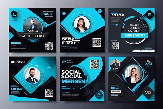 Agência de marketing digital banner para modelo de postagem de mídia social configure promoção de negócios corporativos banner da web de mídia social
