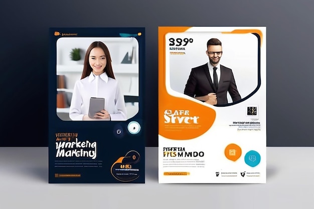 Agência de marketing digital banner para modelo de postagem de mídia social Configure Promoção de Negócios Corporativos Banner da Web de Mídia Social