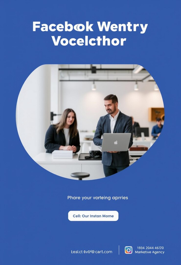Foto agência de marketing digital e modelo de história corporativa do facebook e do instagram