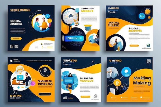 Agência de Marketing Digital Mídia Social Web Banner post Template Design