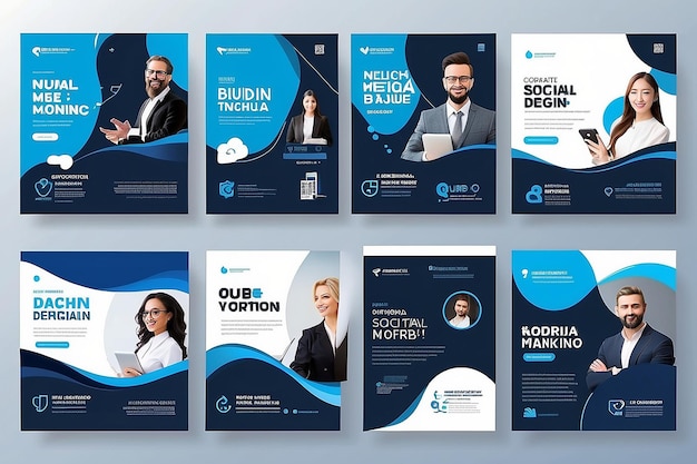 Agência de Marketing Digital Webinar Online Mídia Social Post Set Promoção de Negócios Corporativos Banner de Mídias Sociais