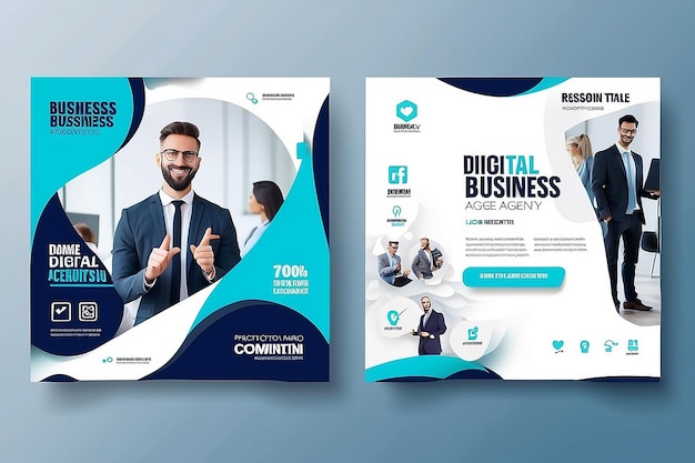 Agência de negócios digitais criativos design de modelo de postagem de mídia social promoção de banner