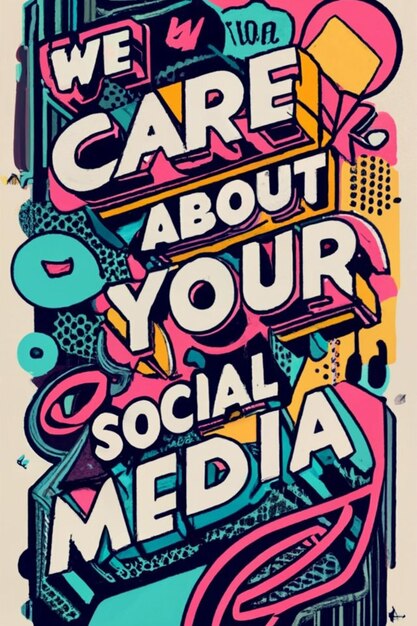 Foto agencia de medios sociales cartel de medios sociales para el marketing