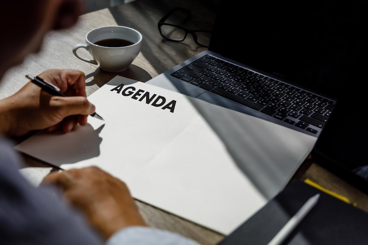 Foto agenda atividade informações calendário eventos e compromisso da reunião