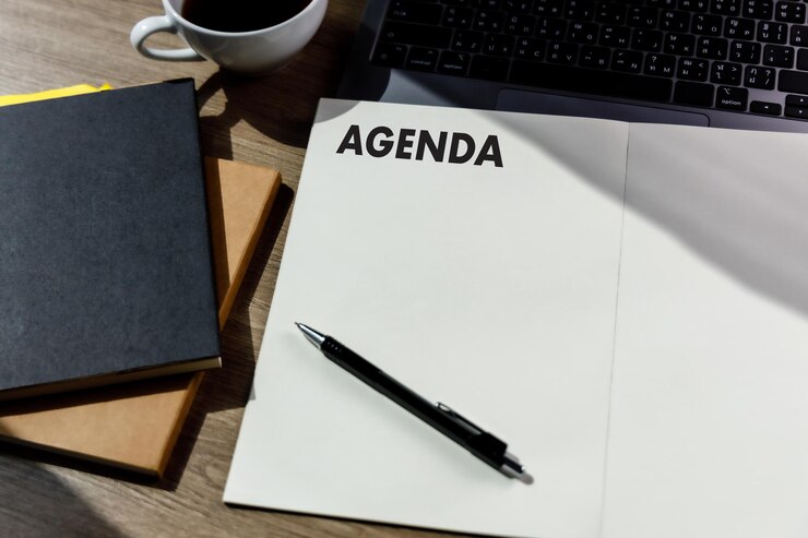 Foto agenda atividade informações calendário eventos e compromisso da reunião