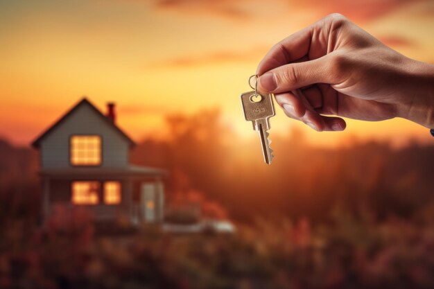 Agente imobiliário ou corretor de imóveis assinando contrato de hipoteca para nova casaGenerative AI