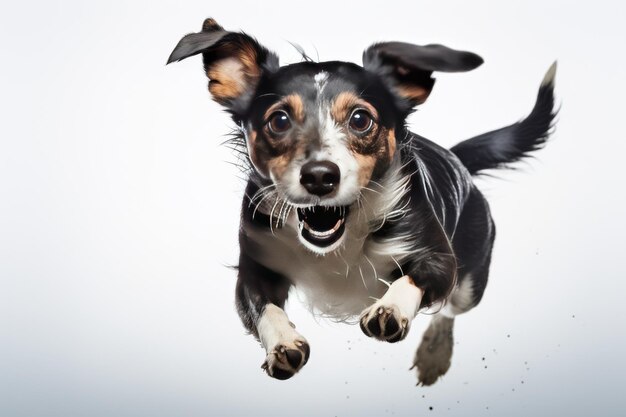 Foto agile rodenthunting jack russell aislado en un fondo transparente