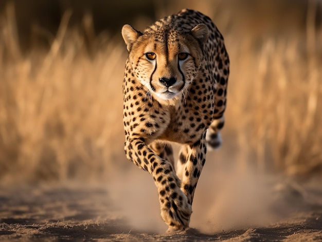 El Agile Sprint del Cheetah en Savannah