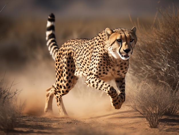 El Agile Sprint del Cheetah en Savannah