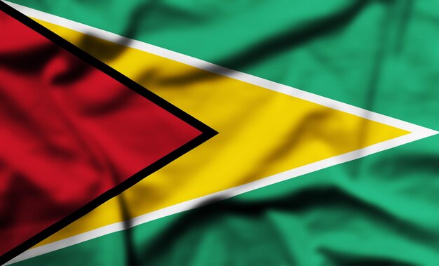 Agitando a bandeira da Guiana