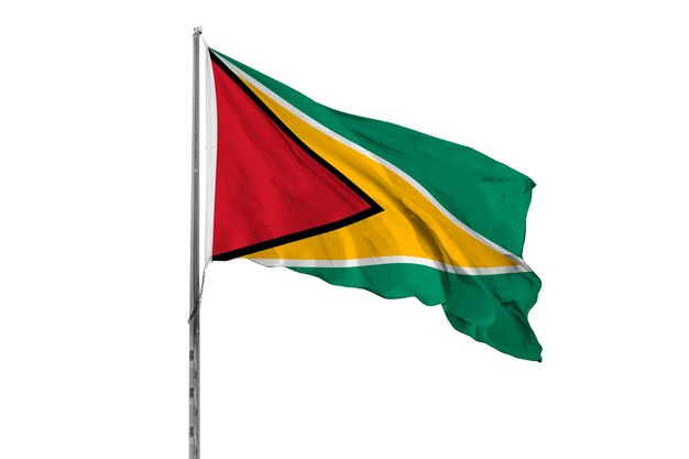 Agitando a bandeira da Guiana